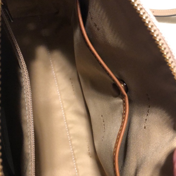 COACH Badge Jacquard Elise Satchel with Convertible Straps Taupe NWT - Picture 7 of 8